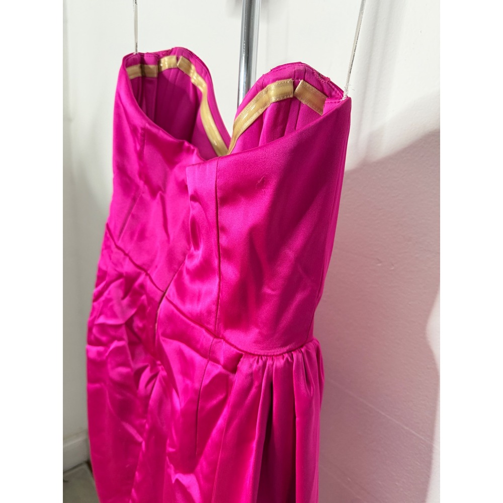 Katie May Chasing Dawn Strapless Mini Dress Electric Pink Womens Size S - Picture 10 of 10